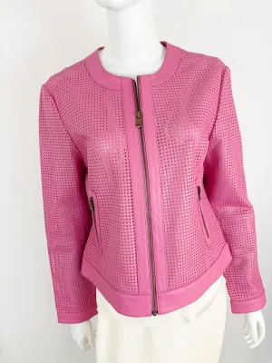 NEW Iris Setlakwe Leather Perforated Jacket Size 8