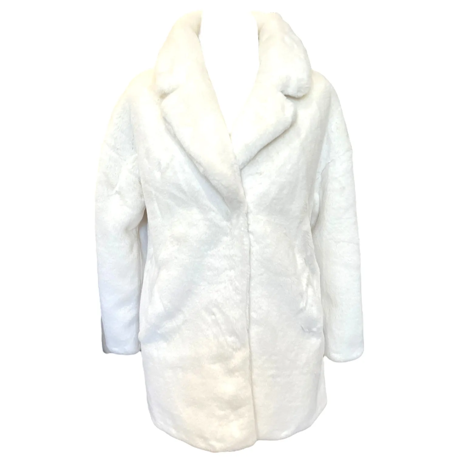 NEW James Lakeland White Fluffy Coat