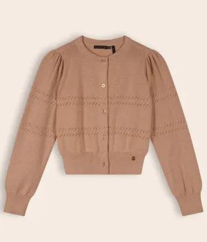 Nono Alia Lurex Cardigan Sand Blush