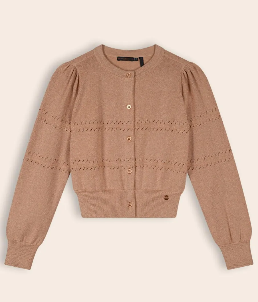 Nono Alia Lurex Cardigan Sand Blush