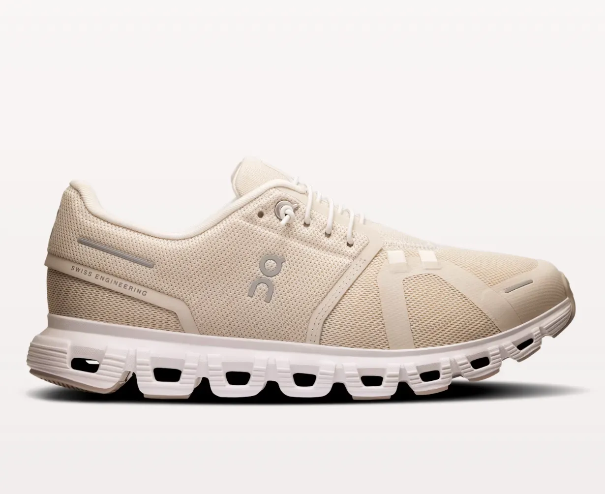 On Running Cloud 6 Women's Sneaker- Pearl/ White