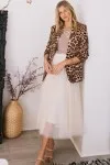 Open-Front, Collared Blazer w/ Ruched Sleeves