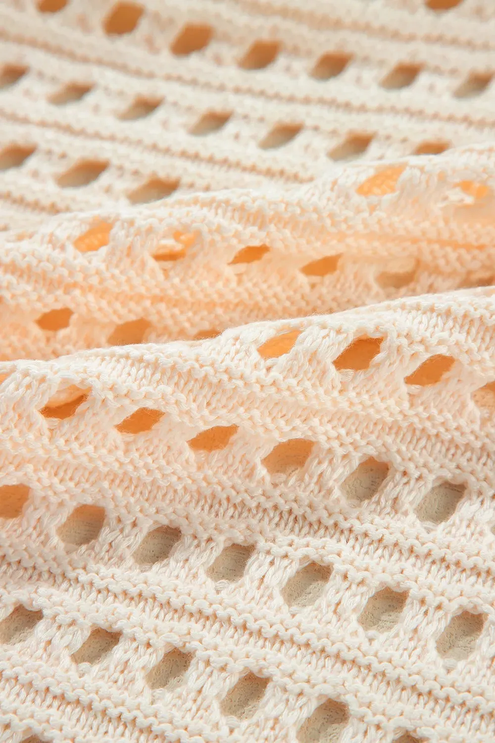 Openwork Open Front Cardigan