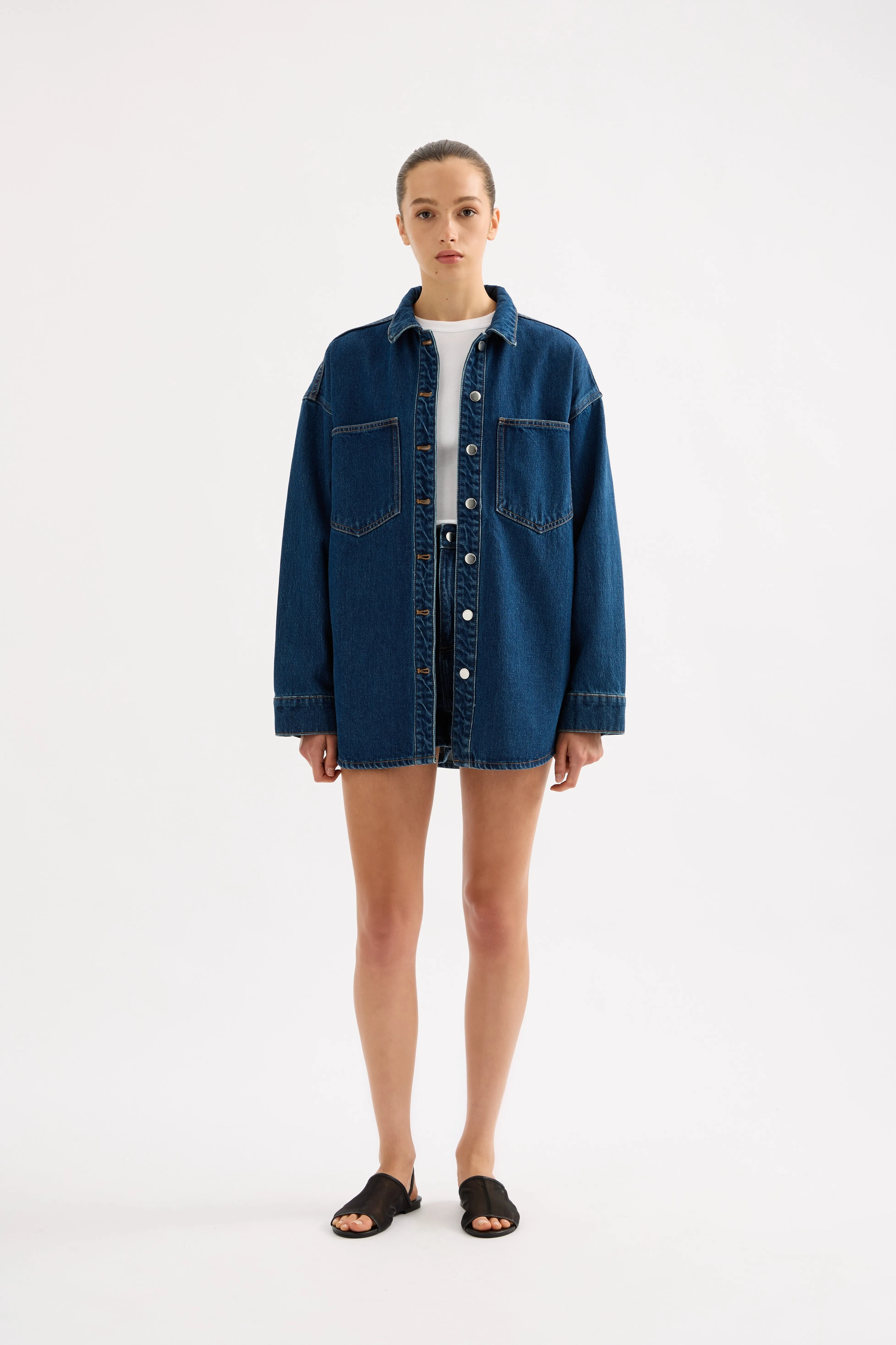 ORGANIC DENIM OVERSHIRT