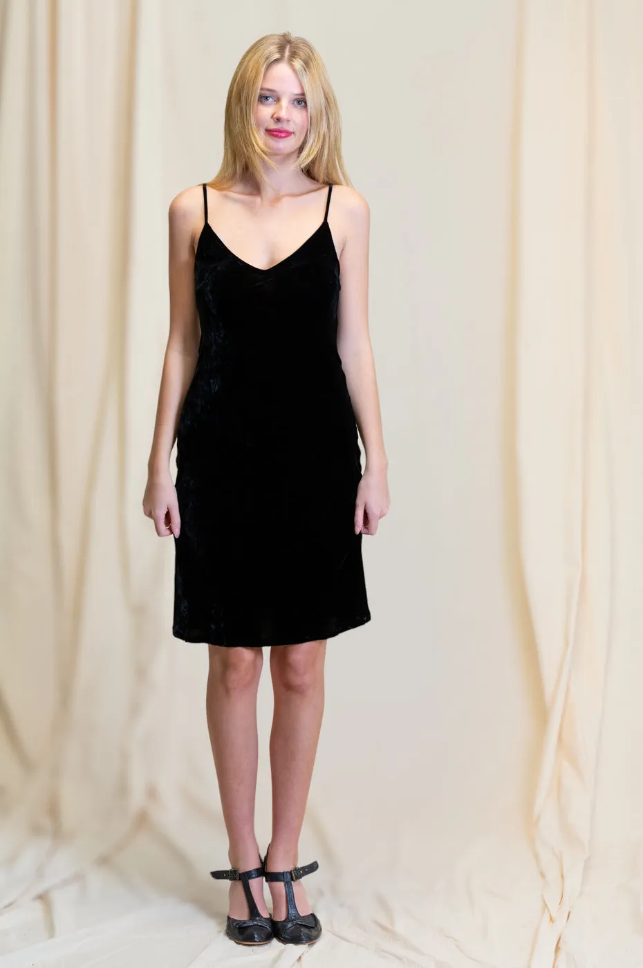 Otomo Velvet Slik Slip Short Black
