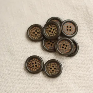 Patterned Wooden Buttons | Medium 2.5cm