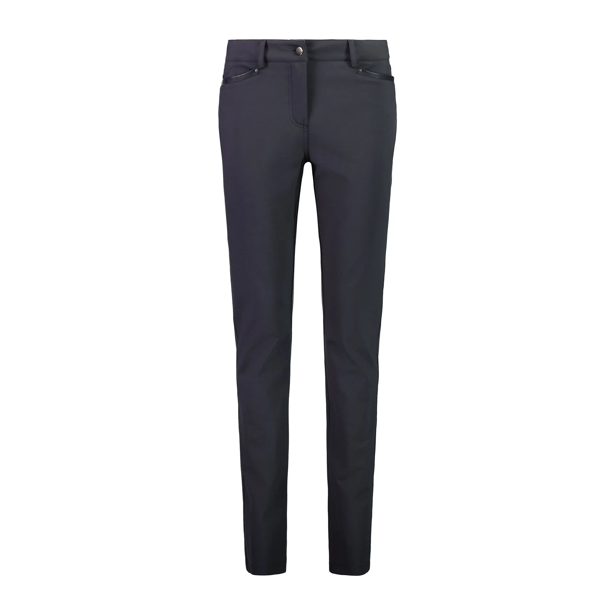 PAULA RYAN Leather Trim Roma Jean - Navy