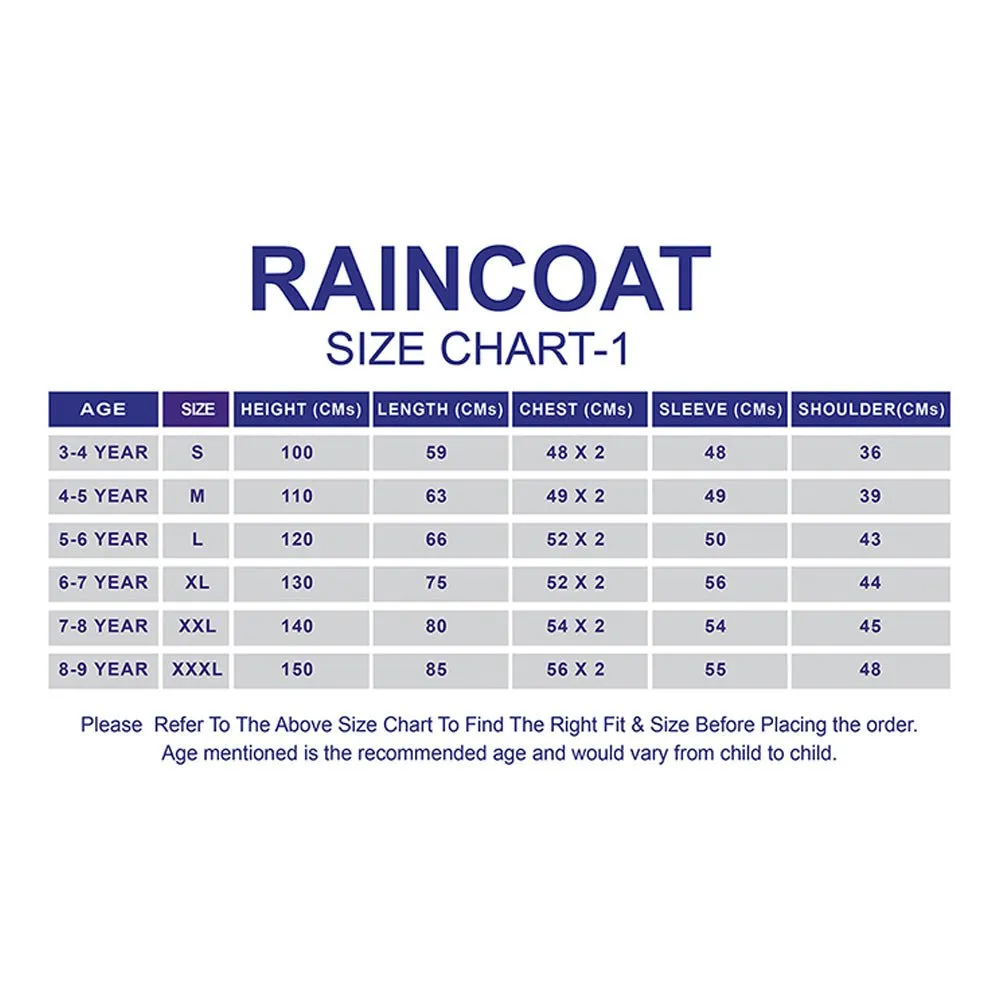 Pink Unicorn print Transluscent Raincoat for Kids