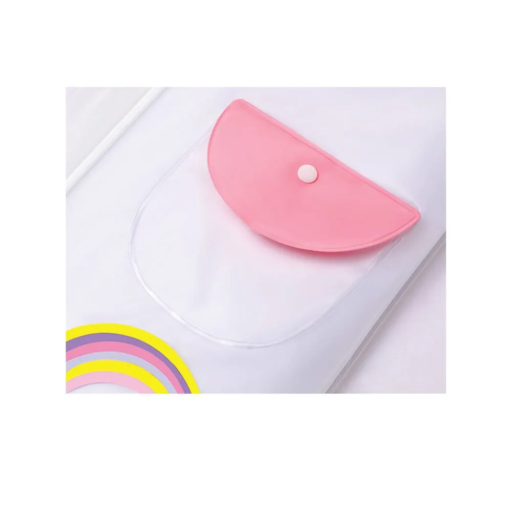Pink Unicorn print Transluscent Raincoat for Kids