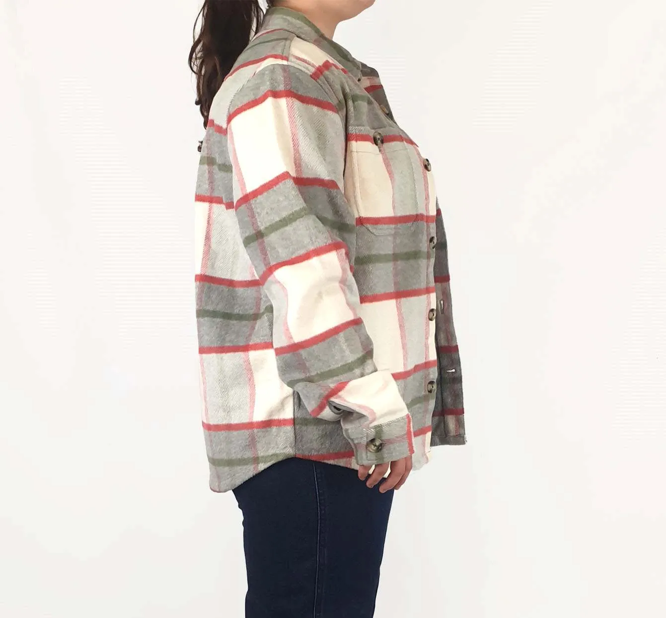 Plaid oversize light jacket size XL