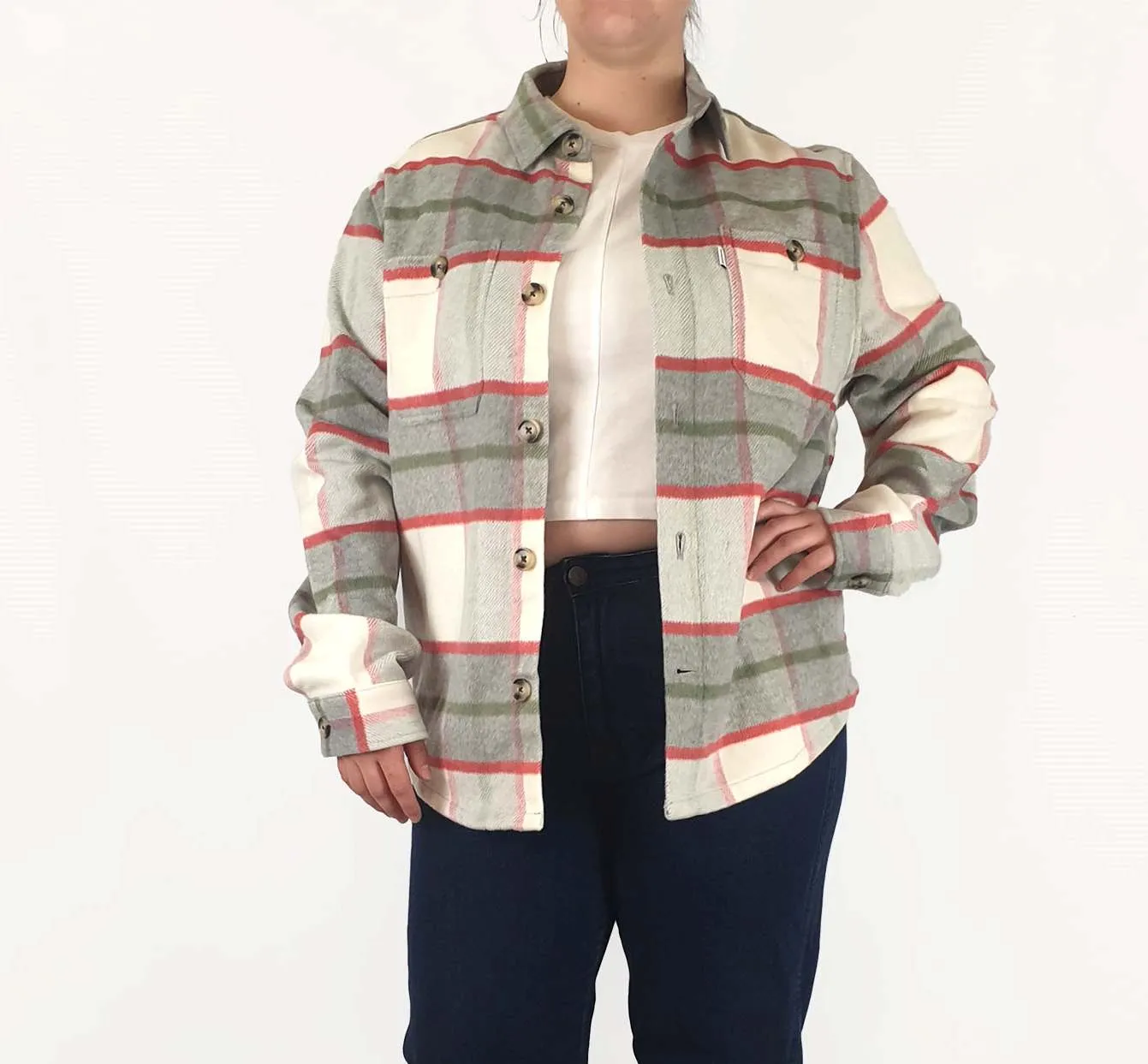 Plaid oversize light jacket size XL