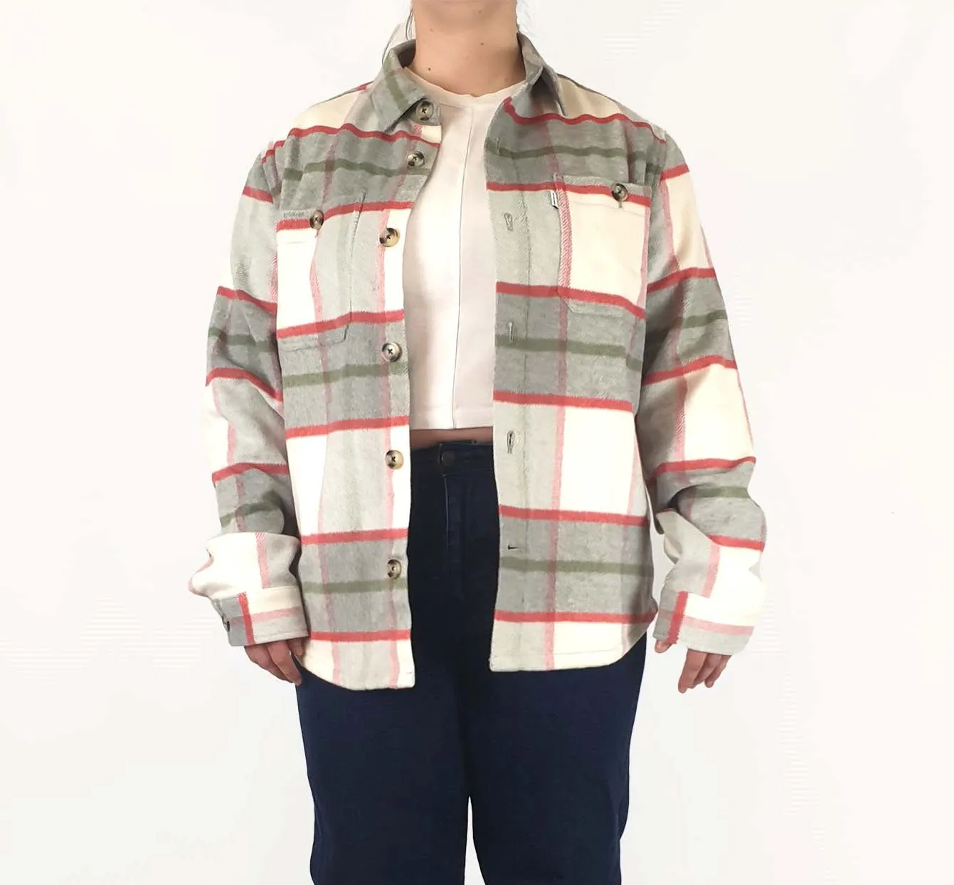 Plaid oversize light jacket size XL