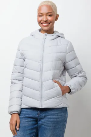 Puffer Jacket Light Grey