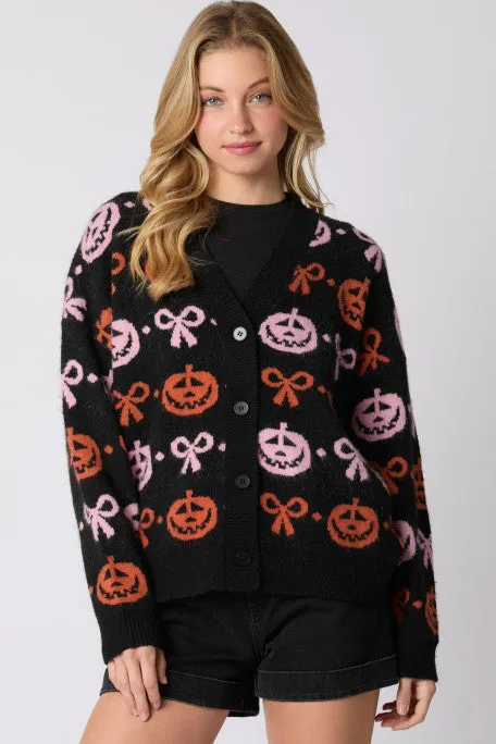 Pumpkin Bow Cardigan