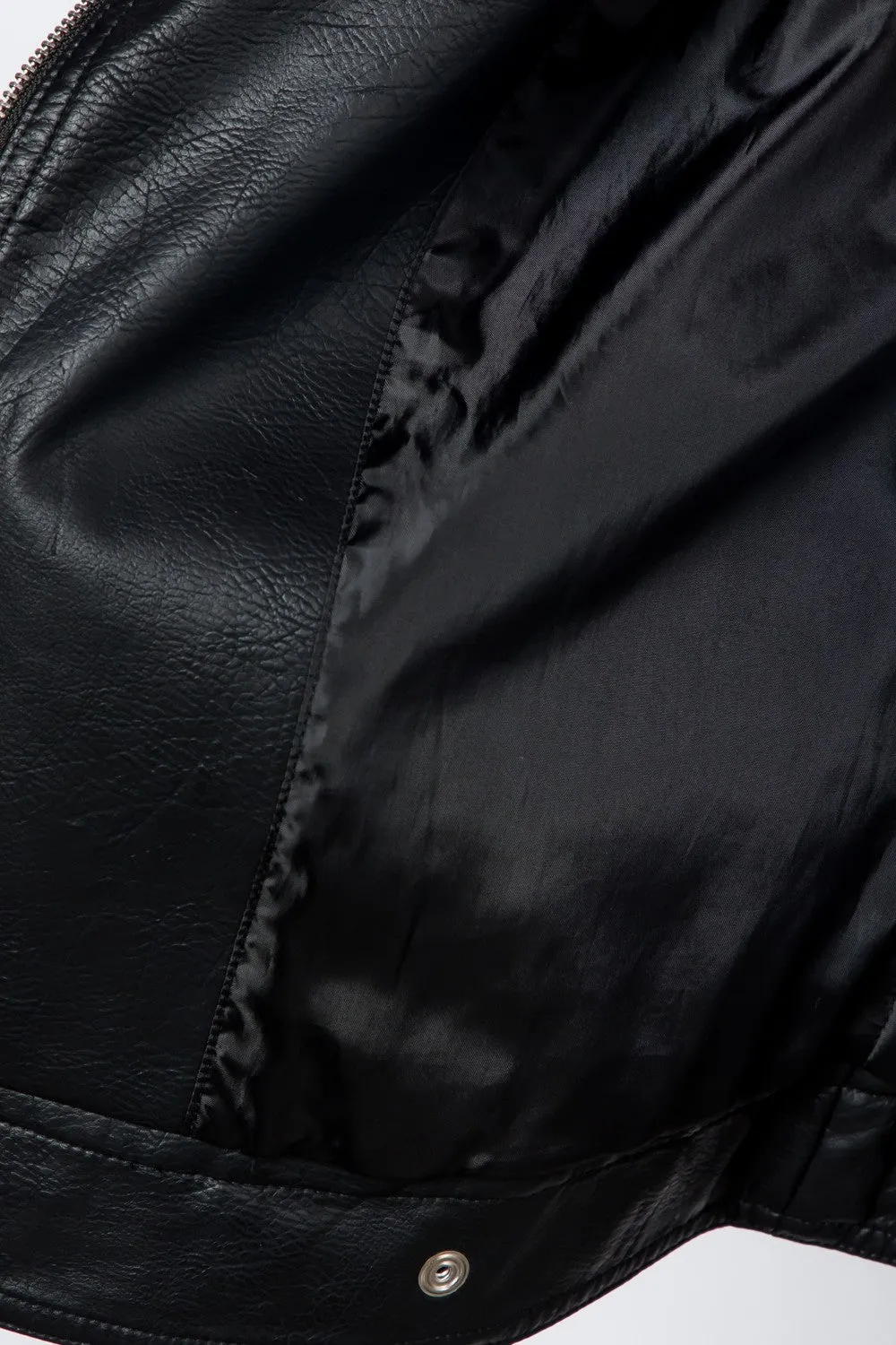 Quilted Detail Moto Jacket