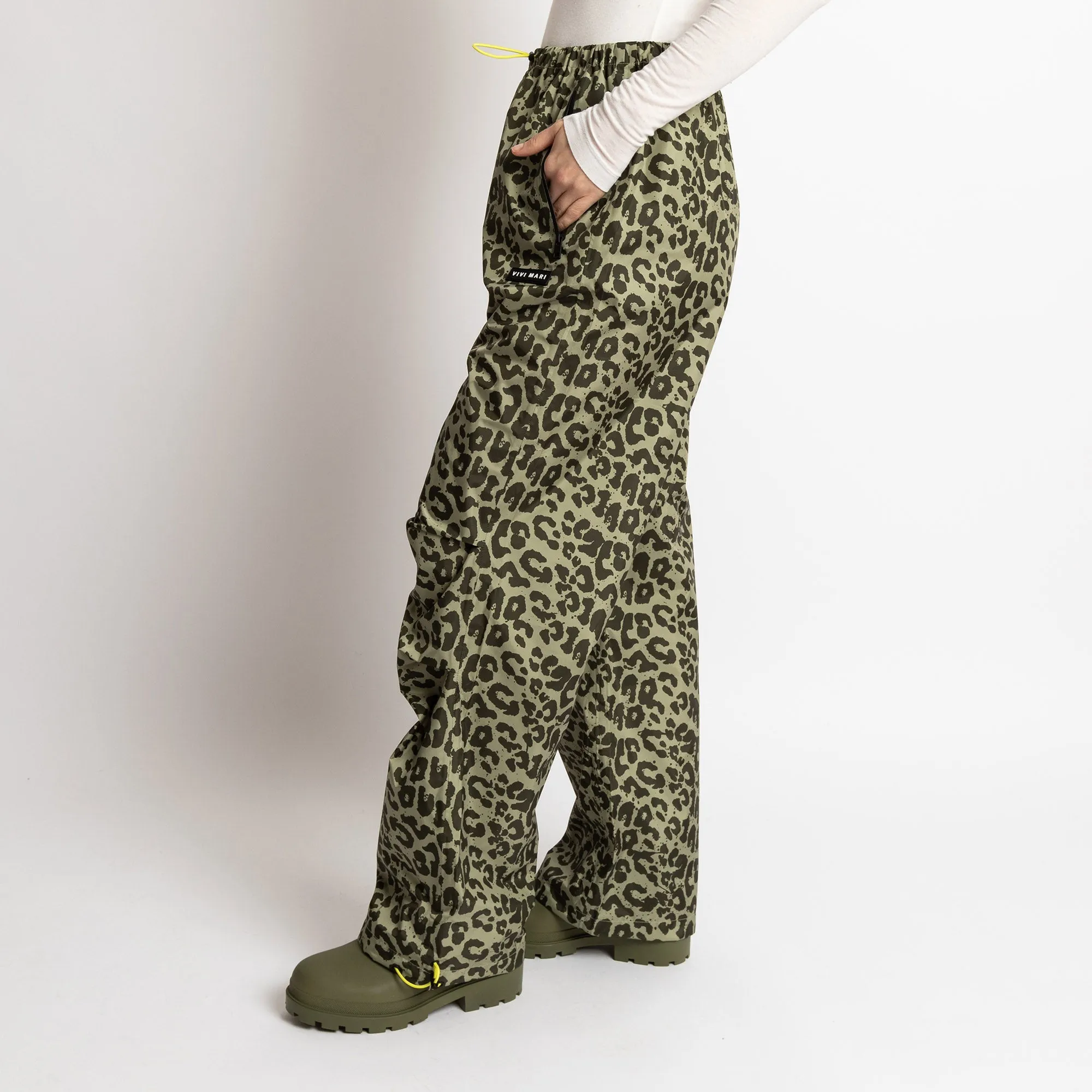 Rain Pants leo splashes olive/pale olive