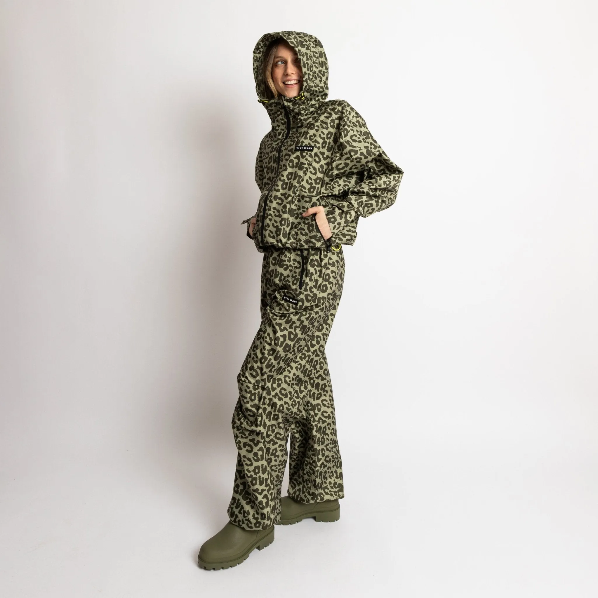 Rain Pants leo splashes olive/pale olive