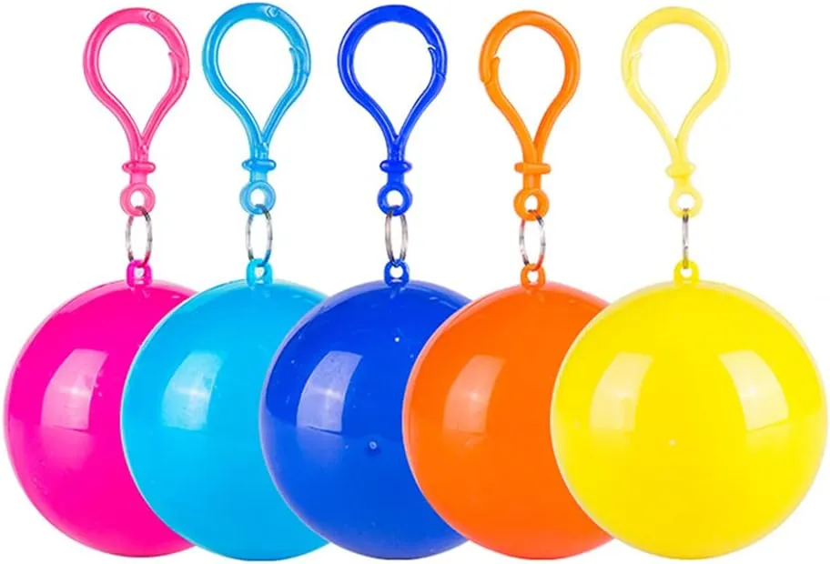 Raincoat Rain Cover Handcrafted Portable Ball Disposable Transparent Emergency (random Raincoats color) Coat Highly functional Waterproof