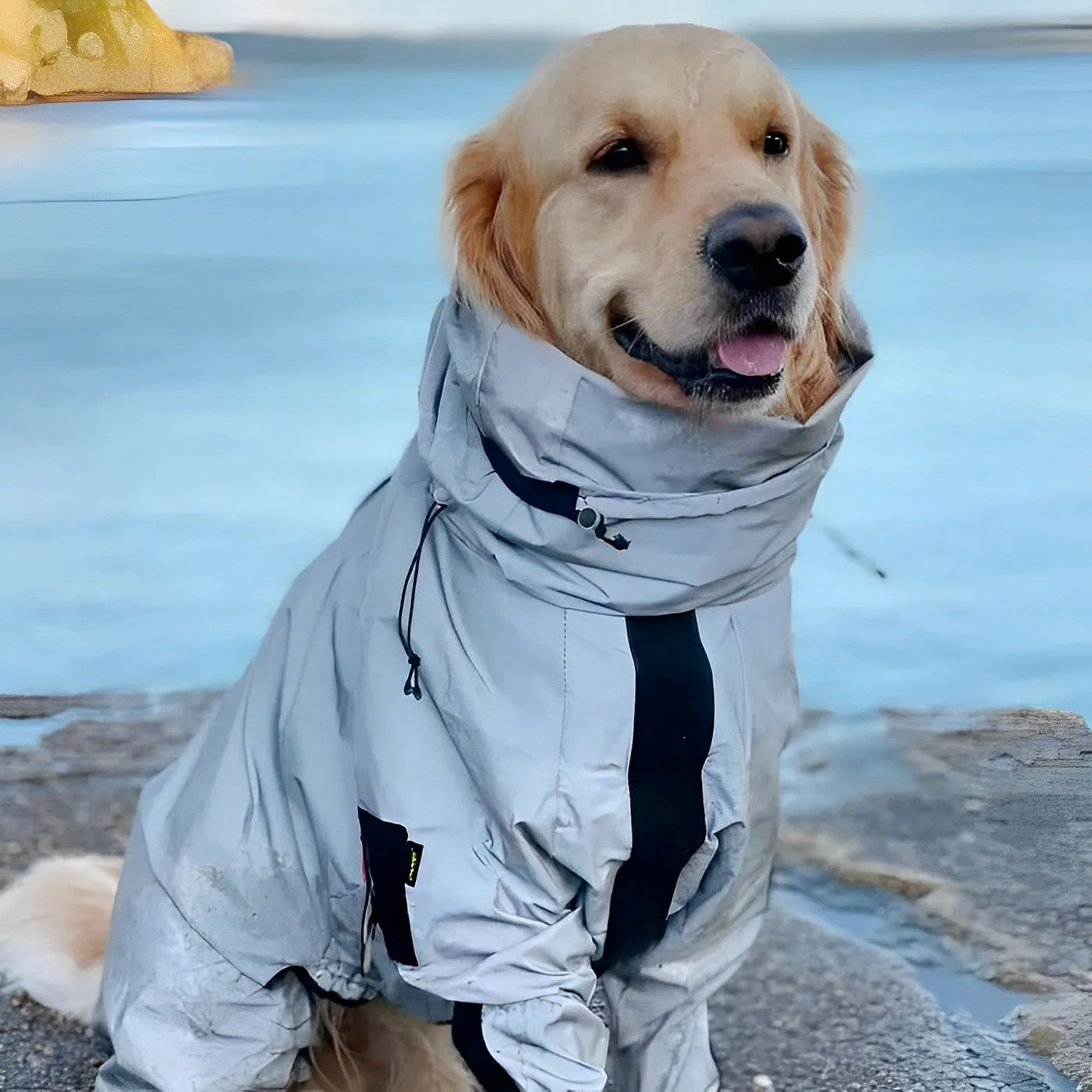 Reflective All-weather Space Coat Waterproof Dog Raincoat