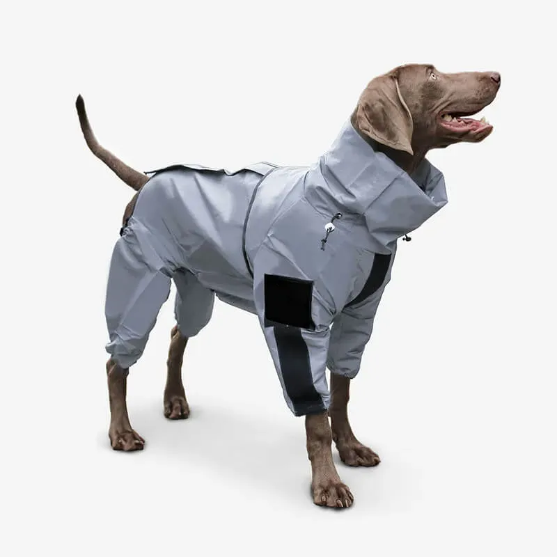 Reflective All-weather Space Coat Waterproof Dog Raincoat