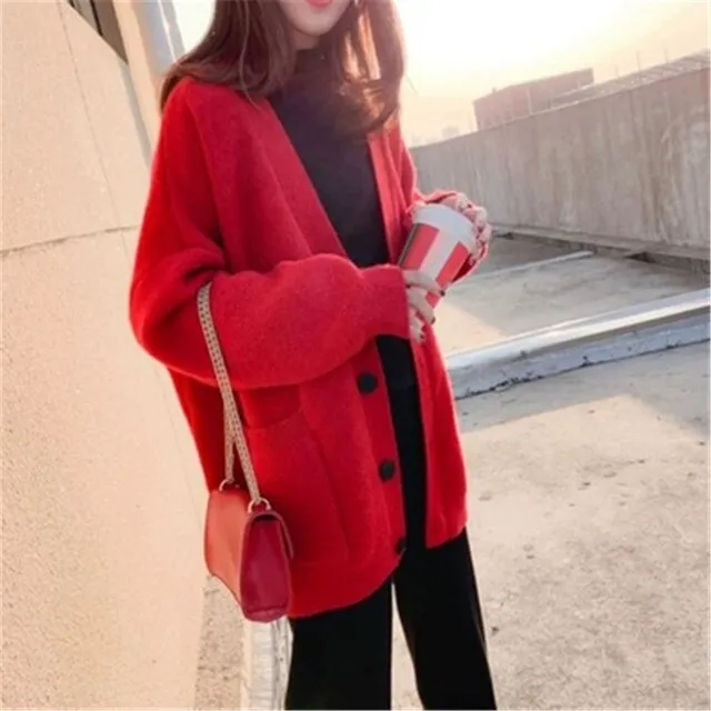 Retro Loose Style Button Cardigans