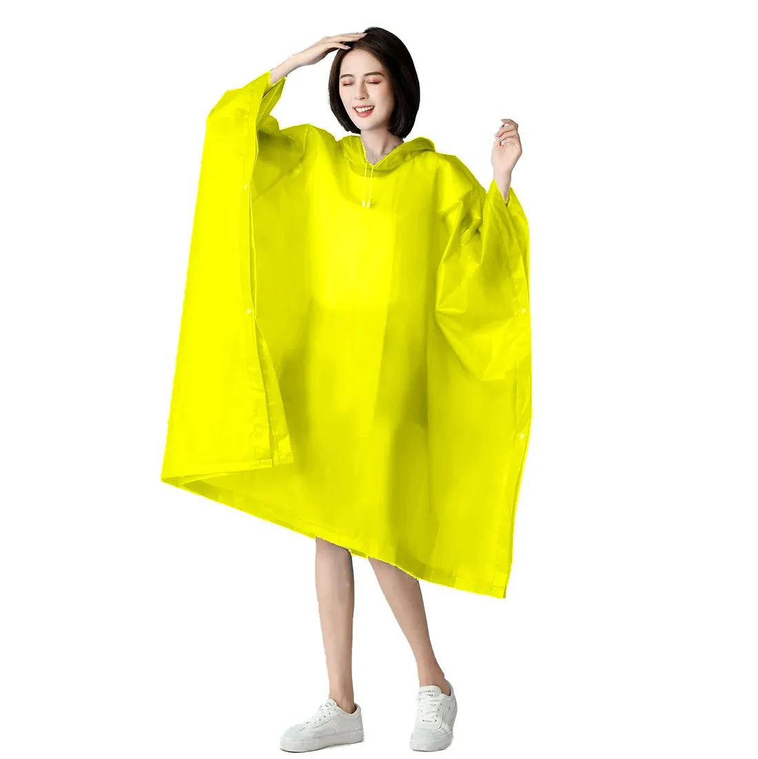 Reusable Portable Rain Coat Suit - Rainwear Poncho Cloak with Hood for Men and Women