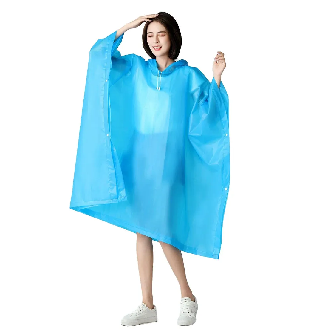Reusable Portable Rain Coat Suit - Rainwear Poncho Cloak with Hood for Men and Women
