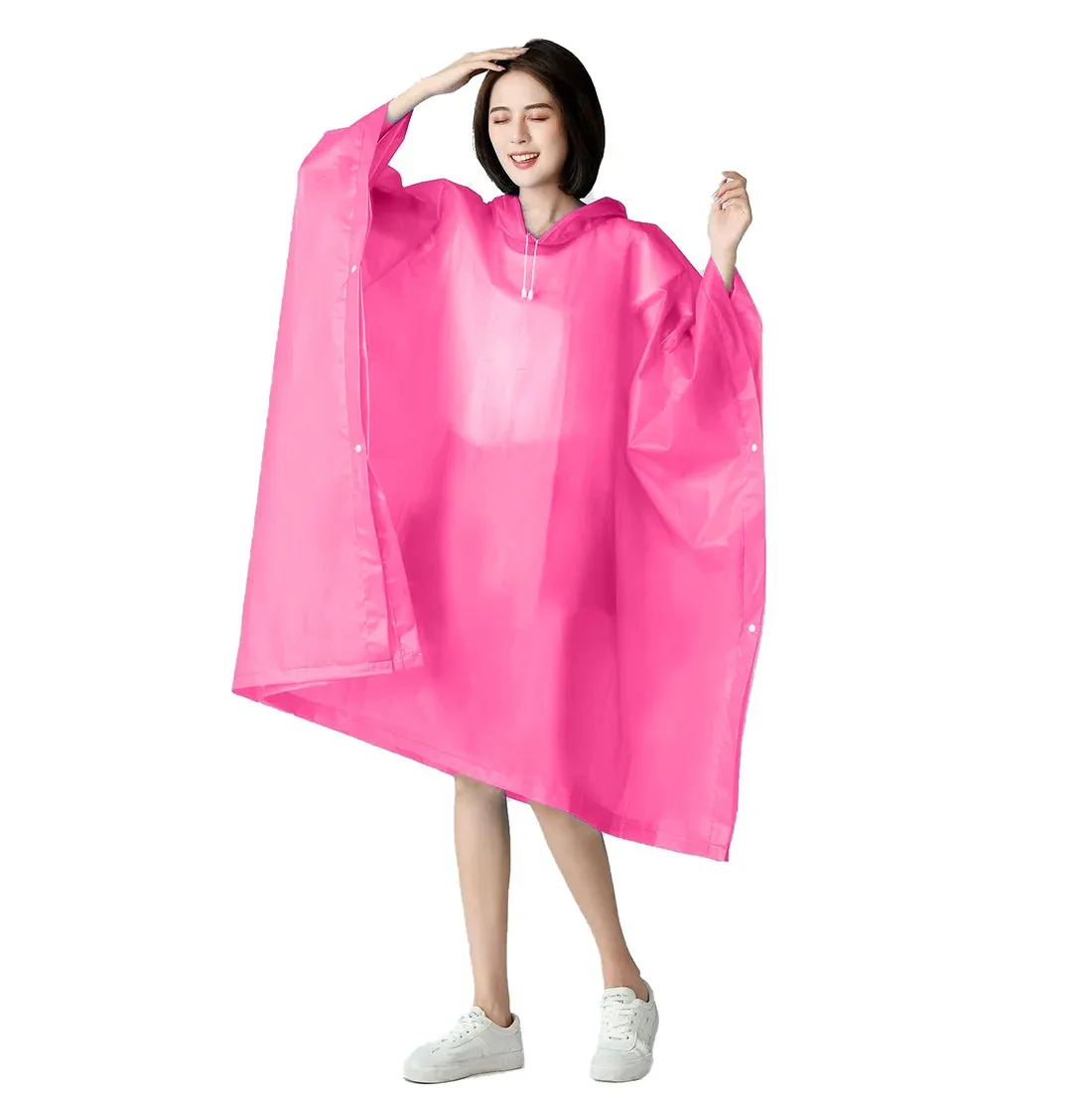 Reusable Portable Rain Coat Suit - Rainwear Poncho Cloak with Hood for Men and Women