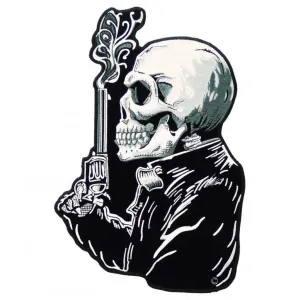 Revolver skull selkämerkki