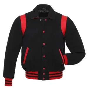 Scarlet Edge Black Varsity Jacket
