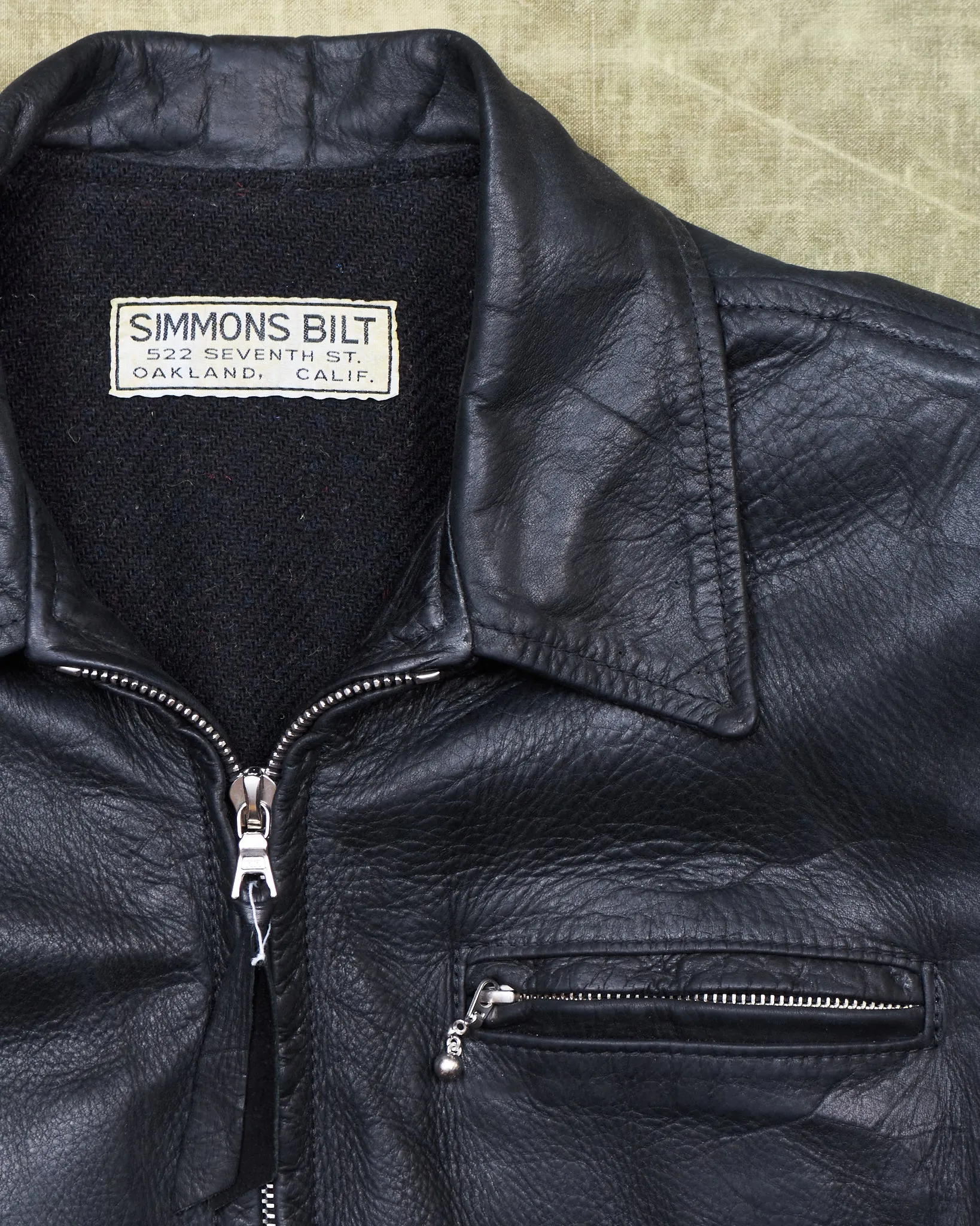 Second Hand Simmons Bilt Roadster Horsehide Leather Jacket Size 40