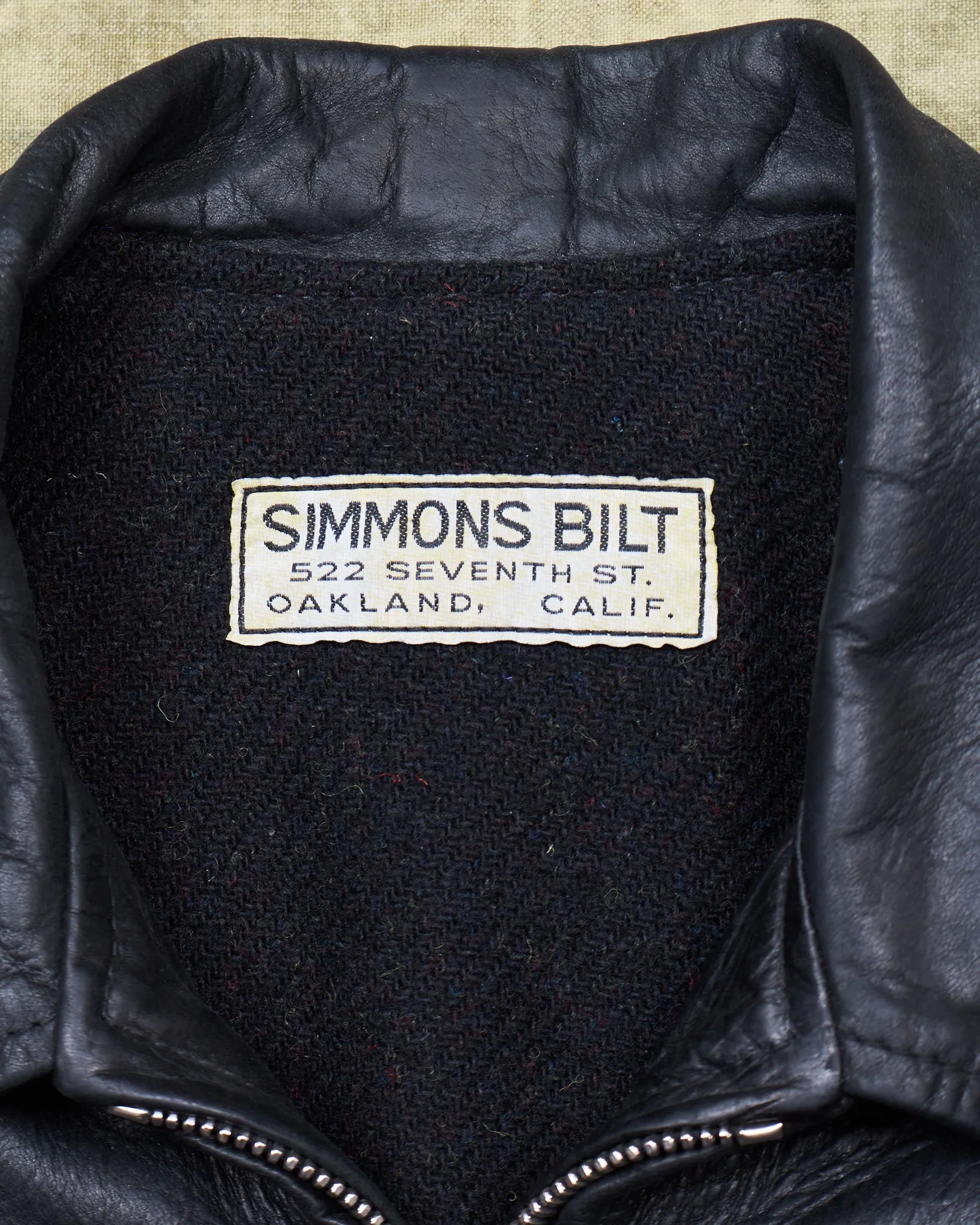 Second Hand Simmons Bilt Roadster Horsehide Leather Jacket Size 40