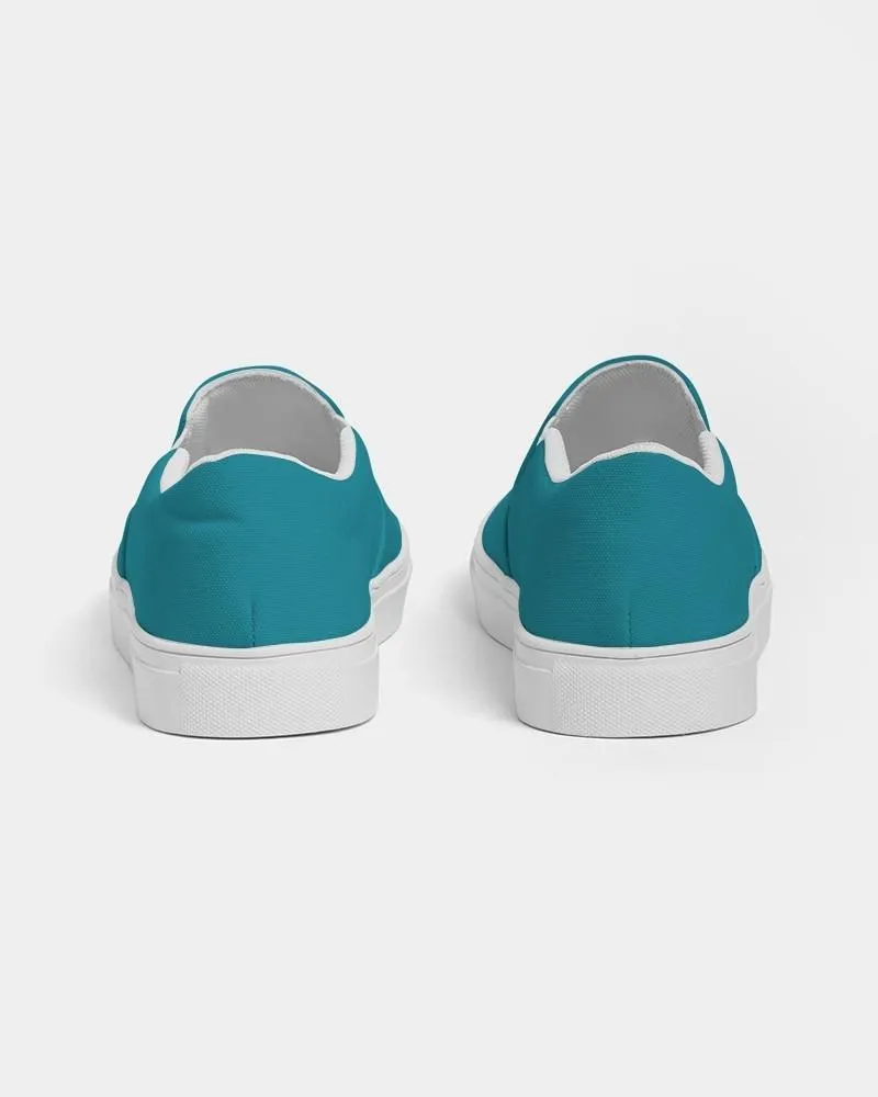 Shaded Cyan Slip-On Canvas Sneakers | Men's | C100M0Y25K30