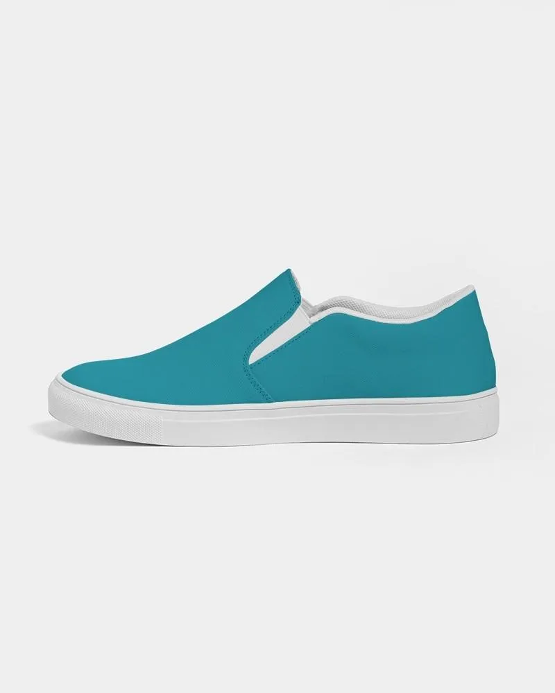 Shaded Cyan Slip-On Canvas Sneakers | Men's | C100M0Y25K30
