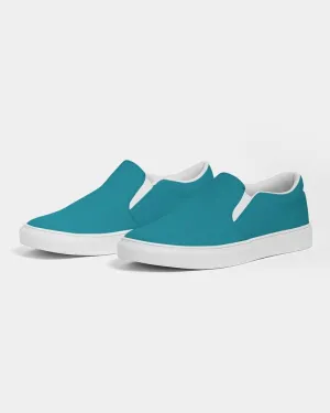 Shaded Cyan Slip-On Canvas Sneakers | Men's | C100M0Y25K30