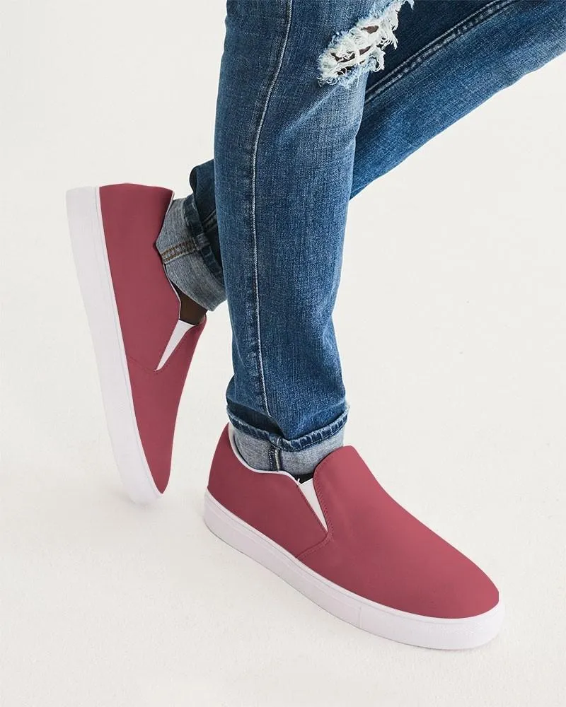 Shaded Midtone Pink Slip-On Canvas Sneakers | Men's | C0M80Y40K30