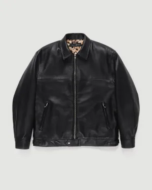 Single Riders Leather Jacket (Type-2) Black
