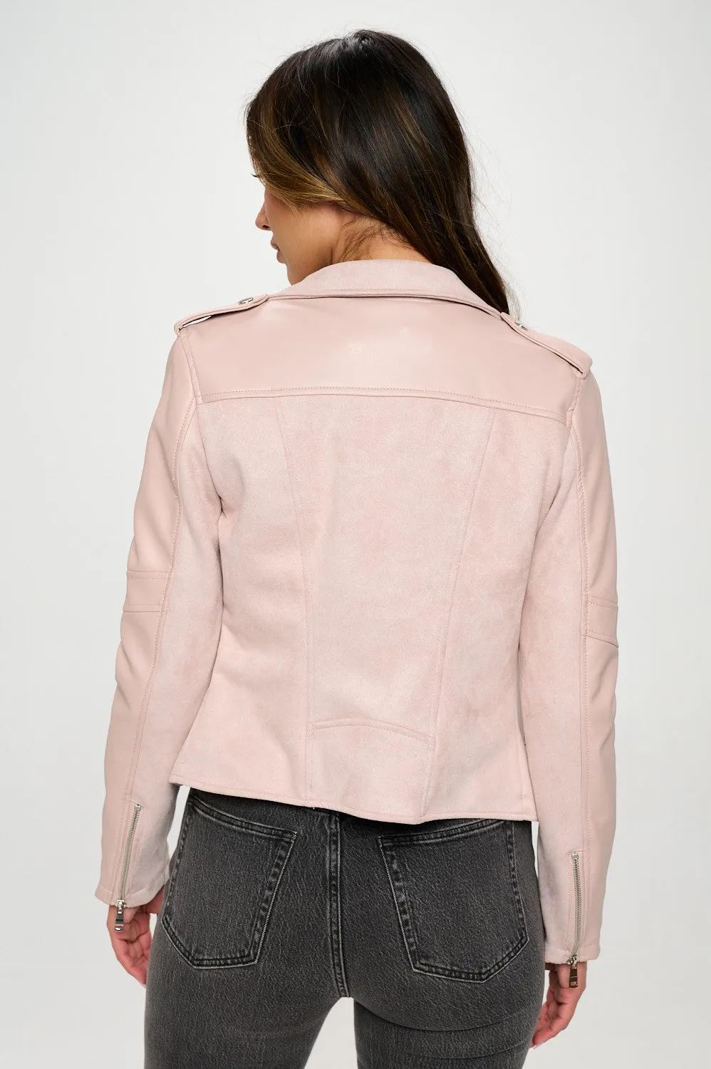 Sophia's Biker Jacket - Light Mauve