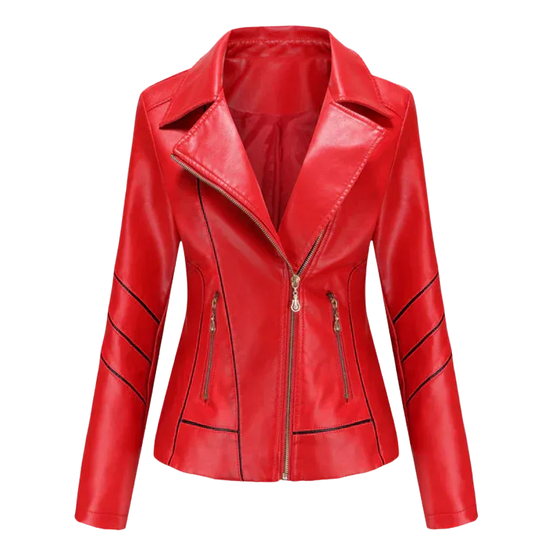 Sophisticated Leather Jacket by Hannie: Elegant Design
