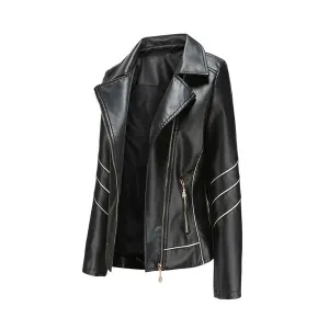Sophisticated Leather Jacket by Hannie: Elegant Design