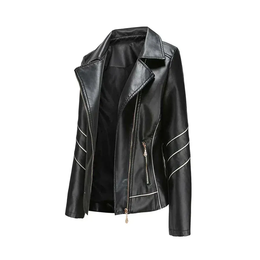 Sophisticated Leather Jacket by Hannie: Elegant Design