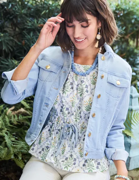 Spartina 449 Leah Denim Jacket Grove Wash