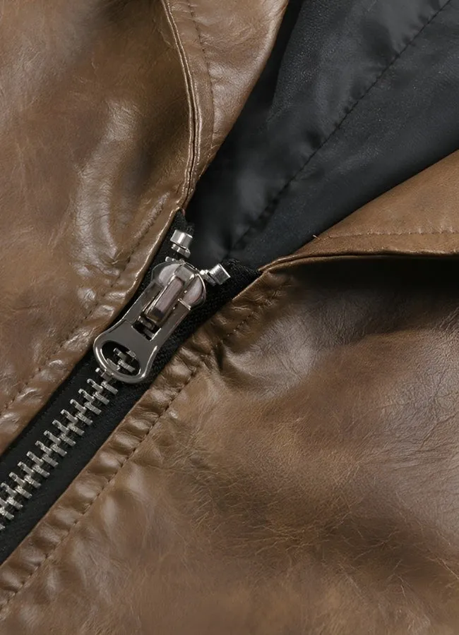 Steampunk Leather Crop Top Jacket