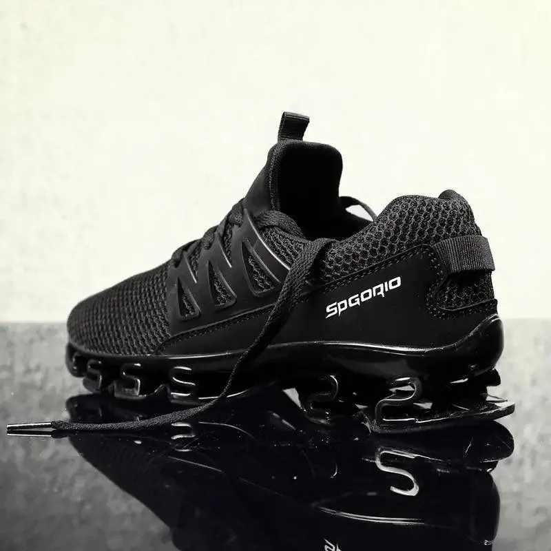 Stylish Black Mens Soft Casual Sneakers Breathable Comfort Sport Elegant Men Sneakers