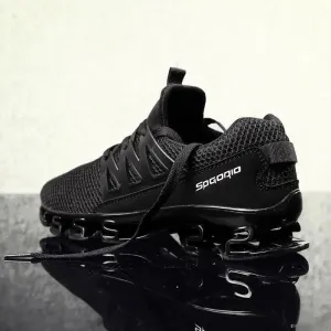 Stylish Black Mens Soft Casual Sneakers Breathable Comfort Sport Elegant Men Sneakers