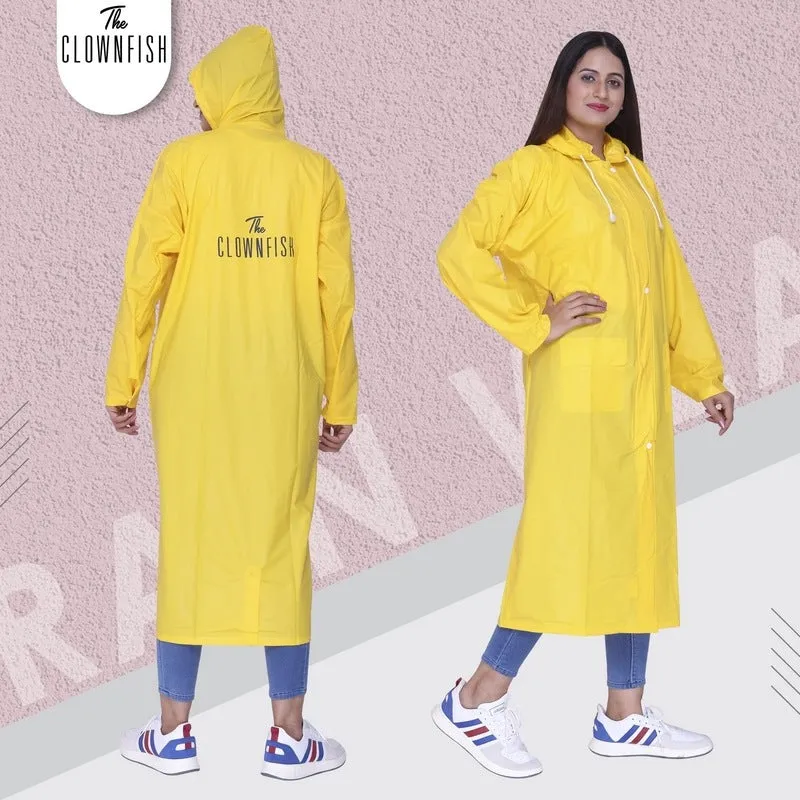 THE CLOWNFISH Raincoats for Women Waterproof Reversible Double Layer. Brilliant Series (Magenta, XX-Large)