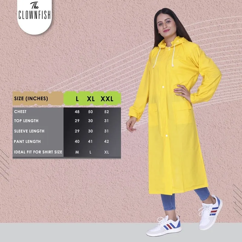 THE CLOWNFISH Raincoats for Women Waterproof Reversible Double Layer. Brilliant Series (Magenta, XX-Large)