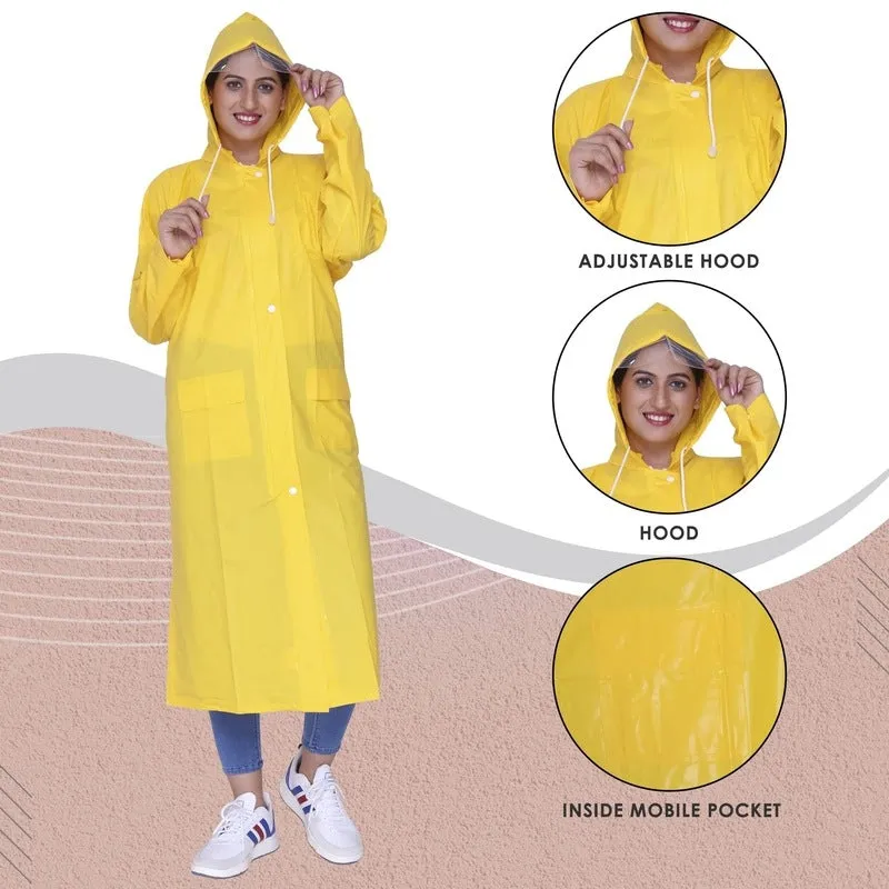 THE CLOWNFISH Raincoats for Women Waterproof Reversible Double Layer. Brilliant Series (Magenta, XX-Large)