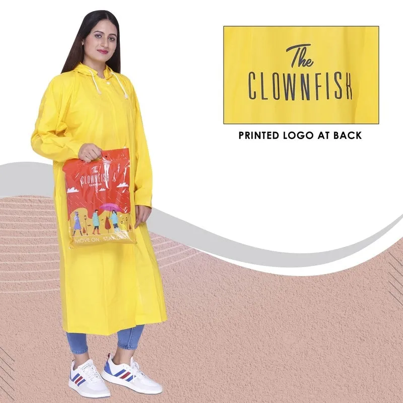 THE CLOWNFISH Raincoats for Women Waterproof Reversible Double Layer. Brilliant Series (Magenta, XX-Large)