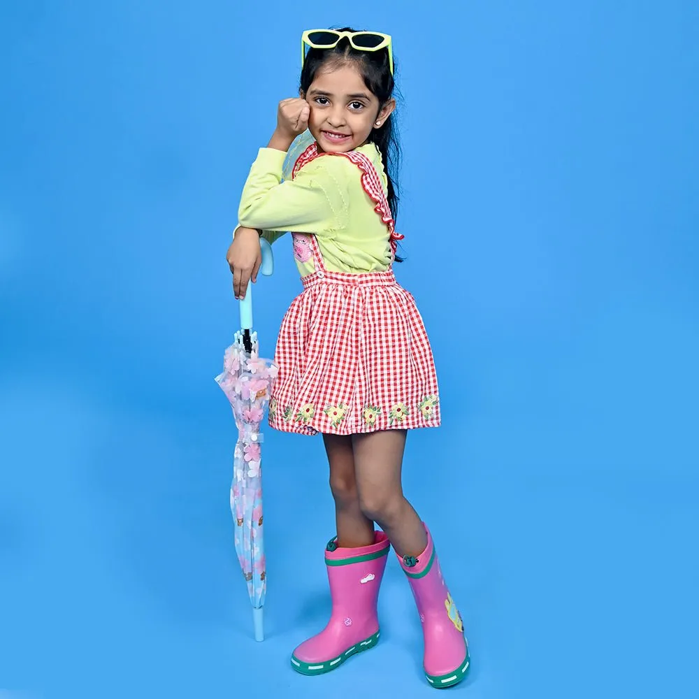 Transparent Blue Bunny Umbrella for Kids